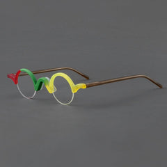 Shaw Retro Round Acetate Glasses Frame Round Frames Southood Yellow Red 