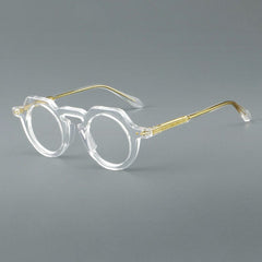 Shelton Vintage Acetate Glasses Frame Round Frames Southood Clear