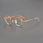 Shig Round Titanium Glasses Frame Round Frames Southood Gold