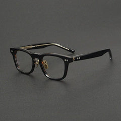 Sinner Vintage Acetate Eyeglasses Frame Rectangle Frames Southood Black Tortoiseshell Gold