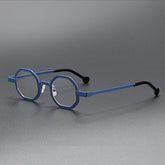Skenes Vintage Alloy Eyeglasses Frame Geometric Frames Southood Blue