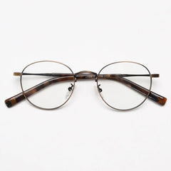 Skylar Retro Alloy Glasses Frame Round Frames Southood Bronze