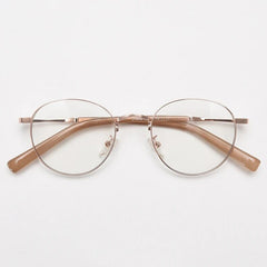 Skylar Retro Alloy Glasses Frame Round Frames Southood RoseGold