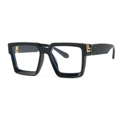 S&L Square Glasses Frames Rectangle Frames Southood black clear
