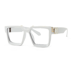 S&L Square Glasses Frames Rectangle Frames Southood white clear