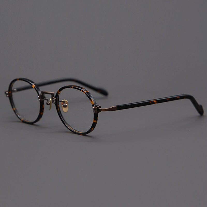 Smiley Vintage Acetate Round Glasses Frame Round Frames Southood Tortoiseshell Bronze