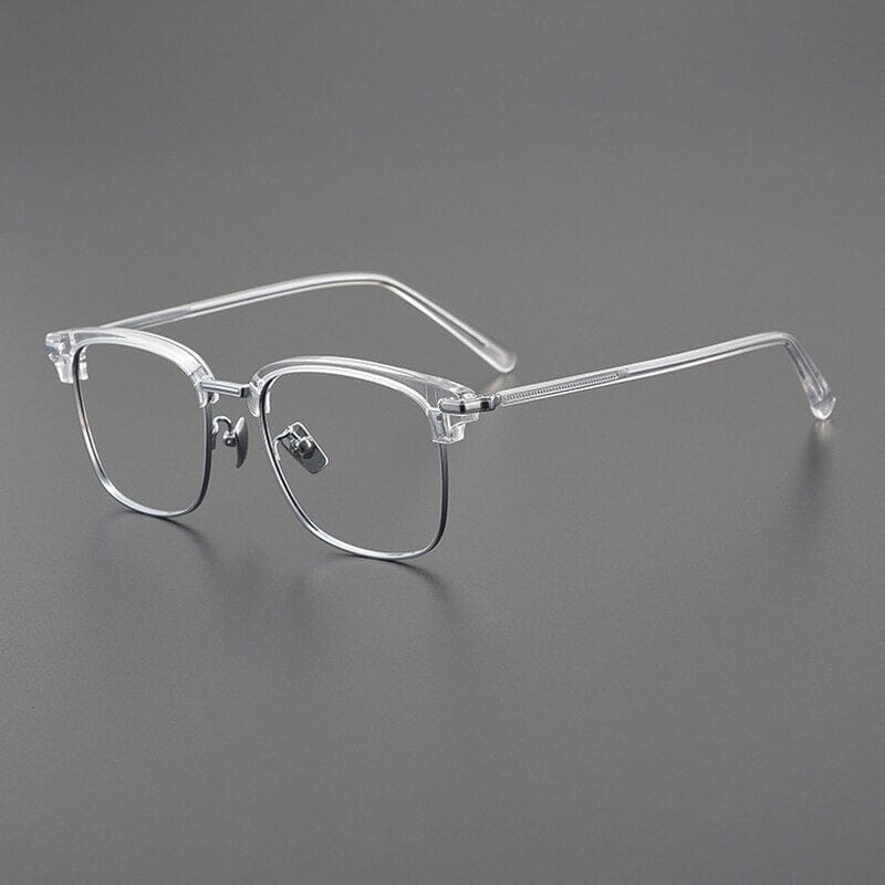 Smythe Vintage Acetate Titanium Glasses Frame Rectangle Frames Southood Silver