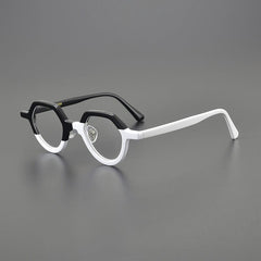 Song Vintage Acetate Glasses Frame Geometric Frames Southood Black White