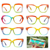 Southood Rainbow Glasses Frame With Free Rainbow Case Cat Eye Frames Southood