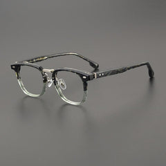 Sped Acetate Square Glasses Frame Rectangle Frames Southood Leopard Green 