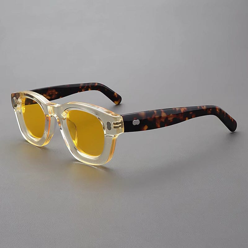 Starr Retro Acetate Sunglasses Sunglasses Southood Yellow Leopard(Yellow Night Vison)