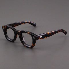Starr Vintage Acetate Glasses Frame Oval Frames Southood Leopard