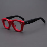 Starr Vintage Acetate Glasses Frame Oval Frames Southood Red Black