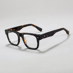 Steen Vintage Square Acetate Glasses Frame Rectangle Frames Southood Leopard