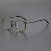 Stellan Vintage TR90 Alloy Eyeglasses Frame Geometric Frames Southood Gun Leopard