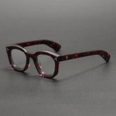Sue Retro Acetate Glasses Frame Oval Frames Southood Purple Leopard