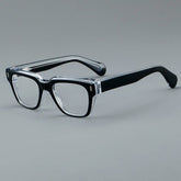 Sveyn Retro Rectangle Acetate Glasses Frame Rectangle Frames Southood Black