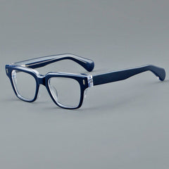 Sveyn Retro Rectangle Acetate Glasses Frame Rectangle Frames Southood Blue