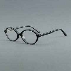 Ta Retro Acetate Glasses Frame Oval Frames Southood Black