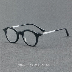 Tabia Round Acetate Glasses Frame Round Frames Southood C1Black