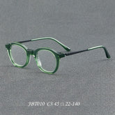 Tabia Round Acetate Glasses Frame Round Frames Southood C3Greenish