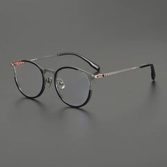 Tai Retro Titanium Eyeglasses Frame Round Frames Southood Black Gun