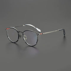Tai Retro Titanium Eyeglasses Frame Round Frames Southood Gray Gun