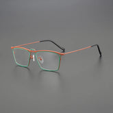 Takai Rectangle Titanium Glasses Frame Rectangle Frames Southood Green Red