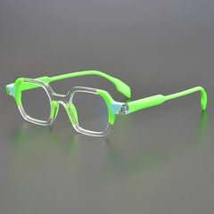 Tankard Acetate Glasses Frame Rectangle Frames Southood Clear green