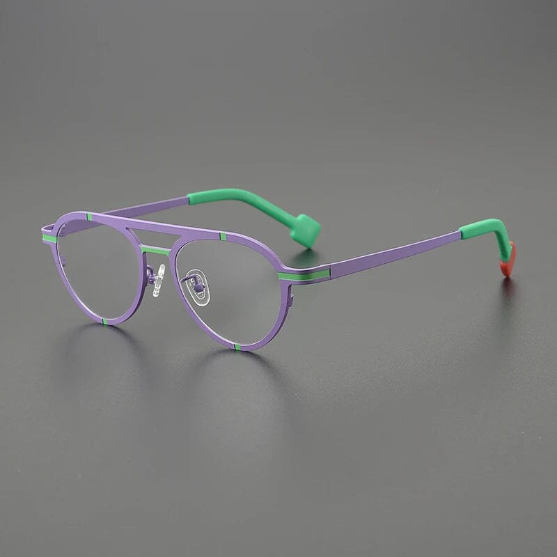 Tanton Retro Titanium Glasses Frame Aviator Frames Southood Purple