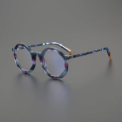 Tassa Acetate Round Eyeglasses Frames Round Frames Southood Blue