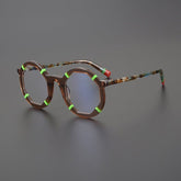 Tassa Acetate Round Eyeglasses Frames Round Frames Southood Brown