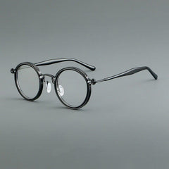 Tate Vintage Acetate Glasses Frame Round Frames Southood Black