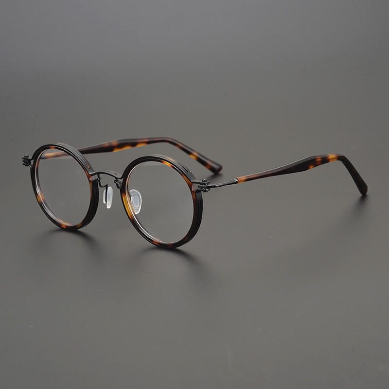 Tortoise round deals frame glasses