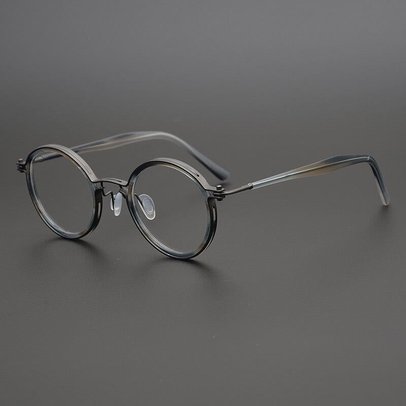 Tate Vintage Round Acetate Glasses Frame Round Frames Southood Gray Tortoiseshell