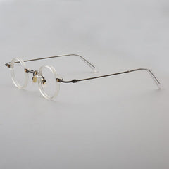 Tatsuo Retro Small Round Acetate Eyeglasses Round Frames Southood Clear