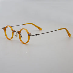 Tatsuo Retro Small Round Acetate Eyeglasses Round Frames Southood Yellow 