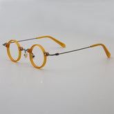 Tatsuo Retro Small Round Acetate Eyeglasses Round Frames Southood Yellow