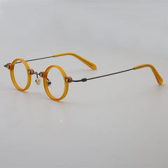 Tatsuo Retro Small Round Acetate Eyeglasses Round Frames Southood Yellow