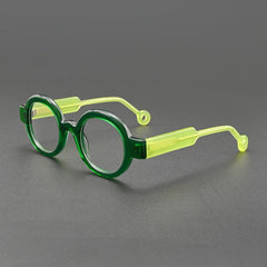 Tatt Retro Acetate Glasses Frame Round Frames Southood Clear Green