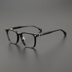 Ted Acetate Square Glasses Frame Rectangle Frames Southood Black