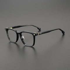 Ted Acetate Square Glasses Frame Rectangle Frames Southood Black 