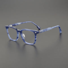 Ted Acetate Square Glasses Frame Rectangle Frames Southood Blue Leopard