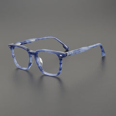 Ted Acetate Square Glasses Frame Rectangle Frames Southood Blue Leopard 