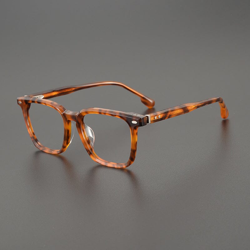 Ted Acetate Square Glasses Frame Rectangle Frames Southood Leopard 