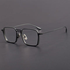 Temelie Titanium Handmade Glasses Frame Rectangle Frames Southood Black