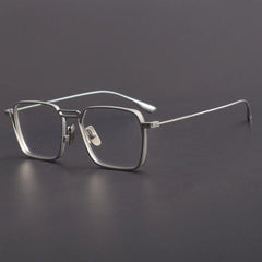 Temelie Titanium Handmade Glasses Frame Rectangle Frames Southood Silver