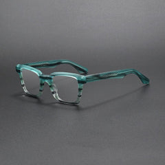 Tiafoe Vintage Acetate Glasses Frame Rectangle Frames Southood Leopard Green