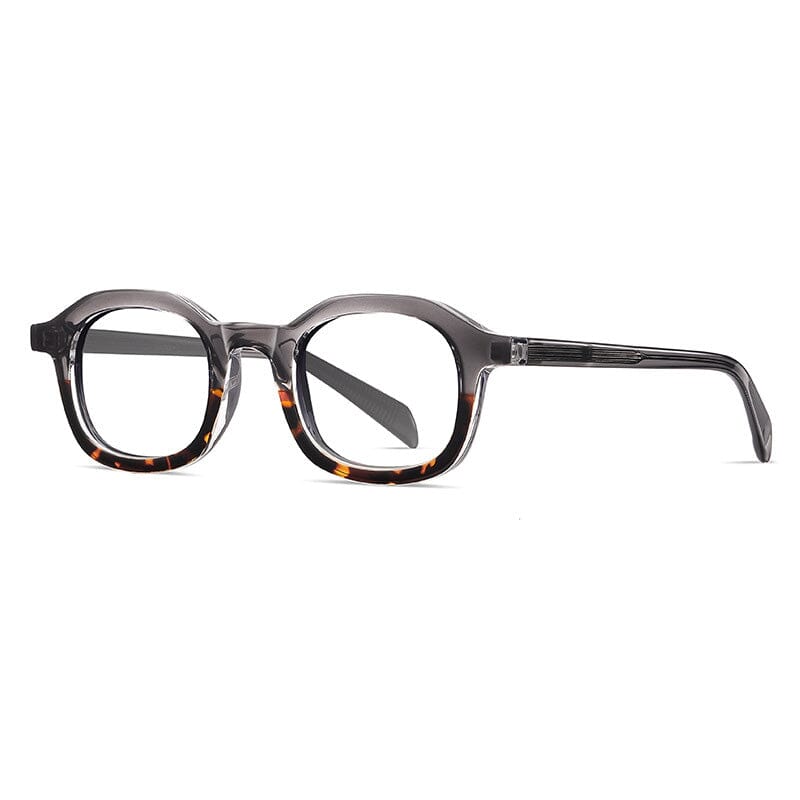 Tilford Vintage TR90 Oavl Eyeglasses Oval Frames Southood Grey Leopard