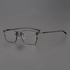 Titan Business Titanium Glasses Frame Rectangle Frames Southood Black